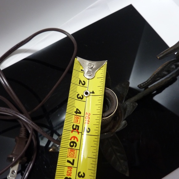 Andrea by Sadek Vintage Hummingbird Lamp Brass / (No Glass Tulip Shade) - Picture 4 of 5